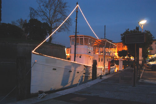 Motor ship on Garda lake